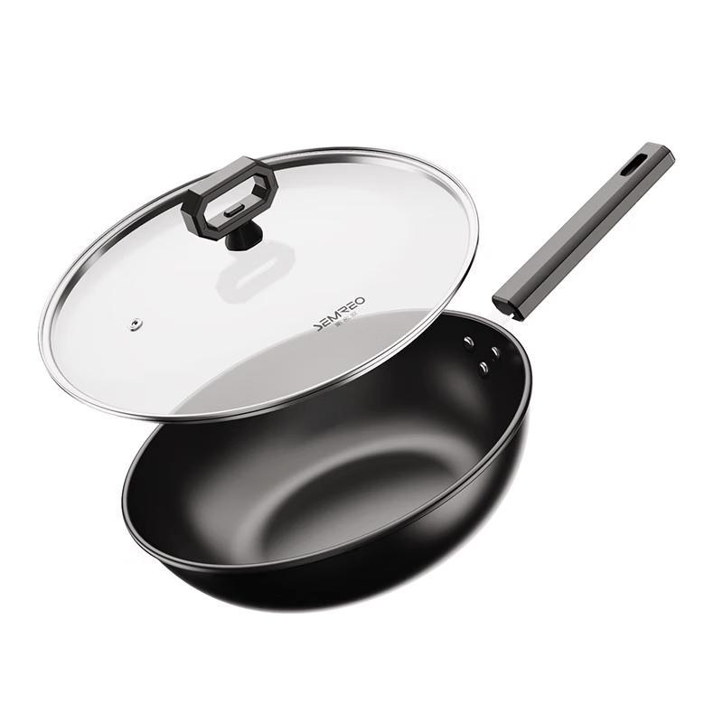 Smiou Non-Coated Pure Iron Fast Heating Wok MR636B