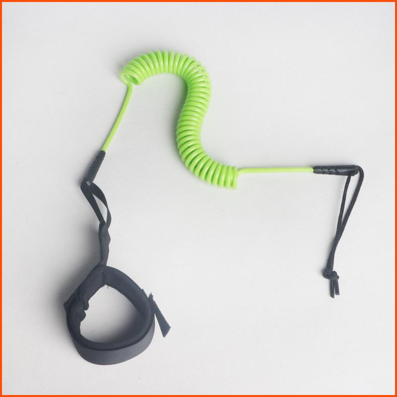 

Surf Sup 10 Feet Ankle Leash Surfing Elastic Coiled Stand Up Paddle Board Leg Rope Surfboard Ankle Leash Surfing Accessories зелений