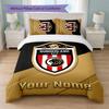 Set Biancheria da Letto Personalizzato Sunderland FC con Nome Testo 1 Copripiumino+2 Federe Logo Calcio Regalo Personalizzato per Occasione Speciale Decorazione Camera da Letto