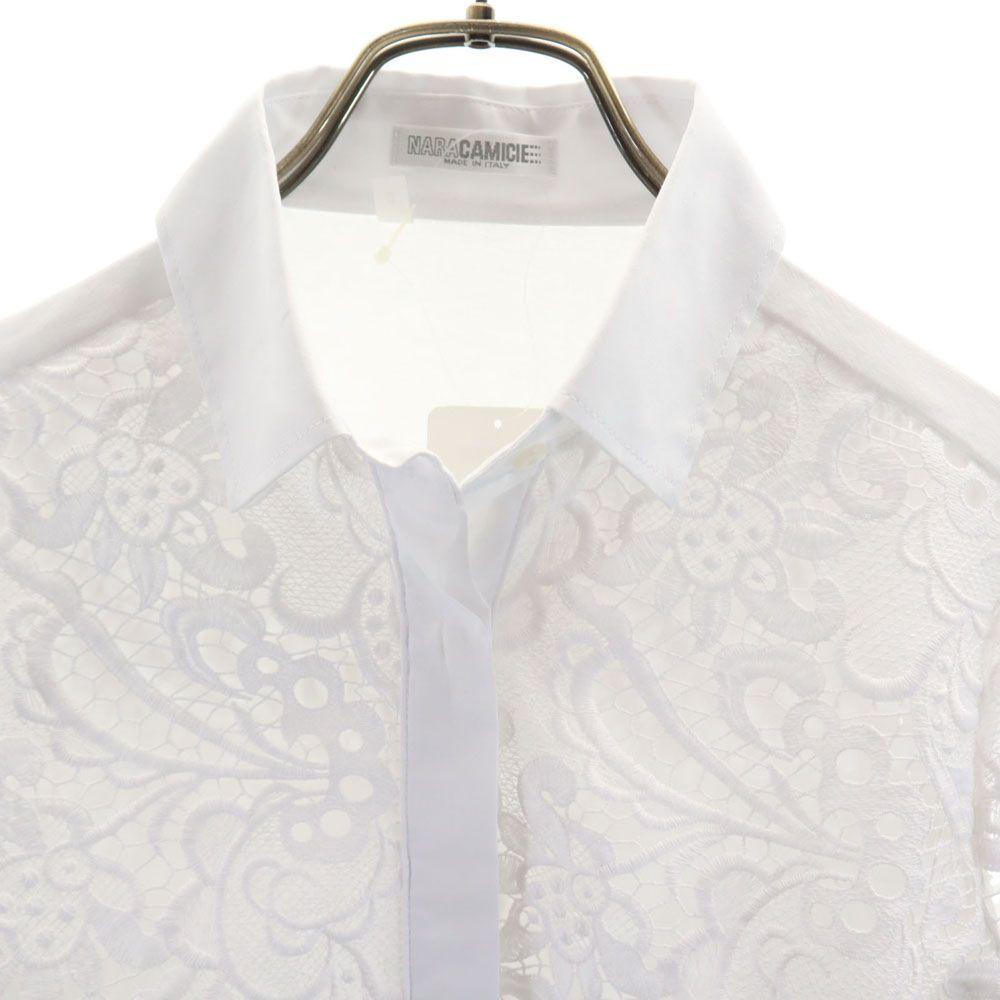 Unused NARACAMICIE Made In Italy Long Sleeve Blouse White Tagged Women Used