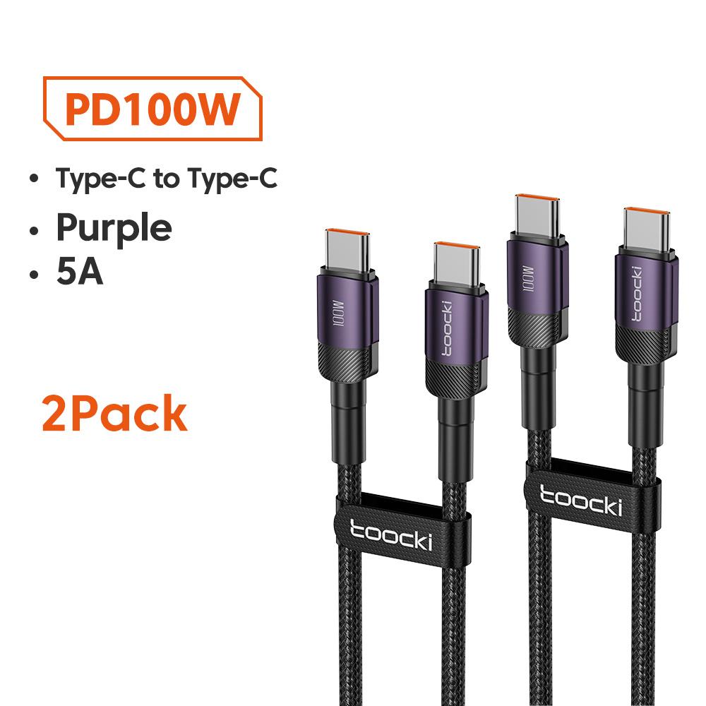 Toocki 100 Вт Type C на USB C Кабель PD 3.0 Быстрая зарядка 4.0 Быстрая зарядка Type C на Type C для iPhone 15 Macbook Samsung Xiaomi