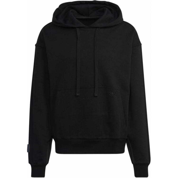 Adidas Originals Solid Color Logo Hoodie With Drawstring Men Hoodie Black HM5115