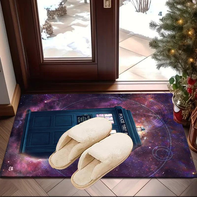 Tardis In Starry Night Carpet, Chair Rug,Rug for Office Bedroom Living Rooms, Doormat Decor Fan Gift Christmas Gift