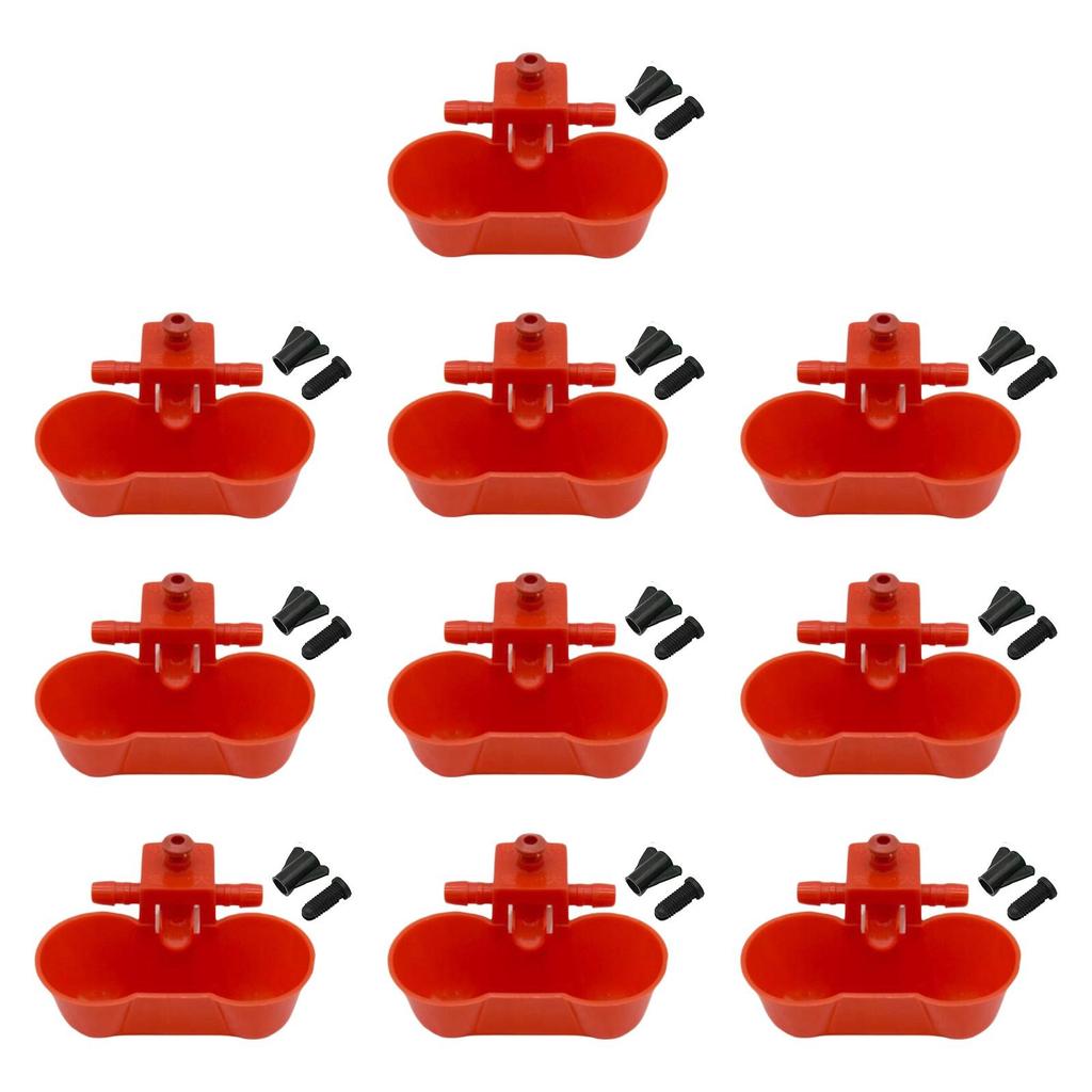 10Pcs Chicken Waterer Hanging Farm Tools Easy to Install Small Size Water Cups for Quail Chicks Poultry Supplies Backyard Goose
