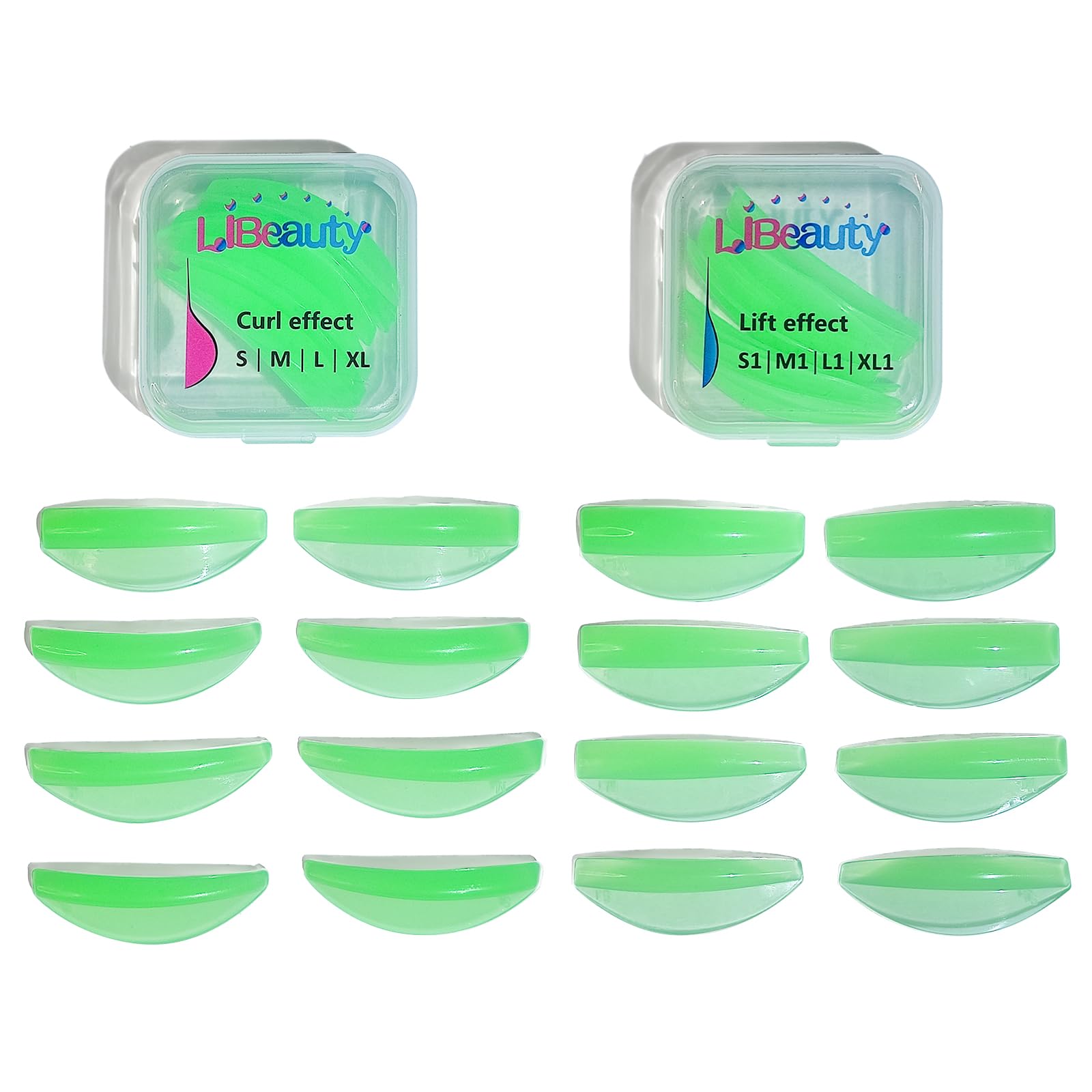 Libeauty Eyelash Lift Silicone Pads, Reusable Eyelash Perm Rods, Size 8 Pairs, Eyelash Curling Pads, Lash Lifting Shields, Perfect for Lifting