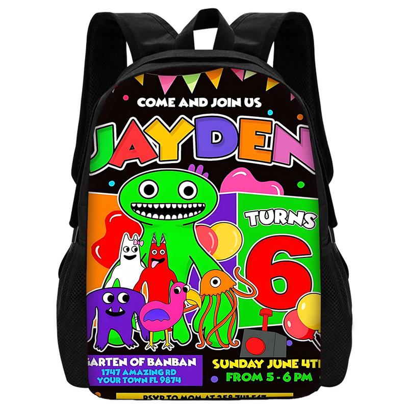 Child School Gartens of BanBans Game Backpack with Lunch Bags ,Pencil Bags ,School Bags for Boys Girls Best Gift