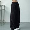 Women's Straight Leg High Waisted Drawstring With Pocket Solid Color Pants