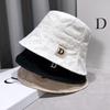 Internet Celebrity Niche Bucket Hat Summer D Letter Embroidery Thin Shade Versatile Thin Fisherman Hat Children Ins Tide