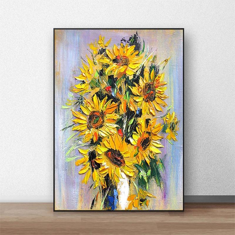 Van Gogh Sunflower Wall Art Poster Monet Abstract Vintage Mural Modern Home Decor Canvas Pictures Prints Living Room Decorate