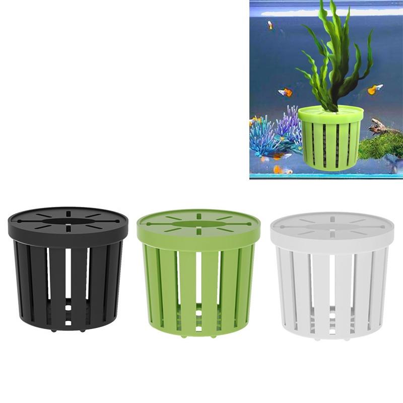 4 Piezas Maceta Paisajismo Acuario Pecera Vasos para Plantas Soporte Taza de Red Estable para Acuario Almacenamiento de Plantas Hidropónicas Cestas Fijas