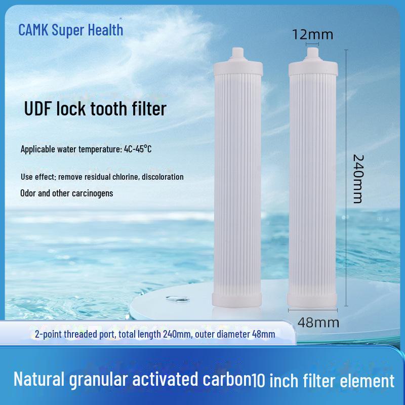 8/10 Inch 3-Stage Water Purifier Filter with Lock Tooth: PP Cotton & Granular Activated Carbon