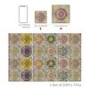 24PCS Moroccan Wall Sticker Self-adhesive Tile Stickers for Kitchen Bathroom Mandala Patterned Art Waterproof Wall Sticker Decal