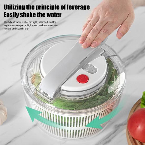 Spinner Large Manual Lettuce Spinner And Draining with Colander System Multi-functional Plastic Vegetable Fruit Washer