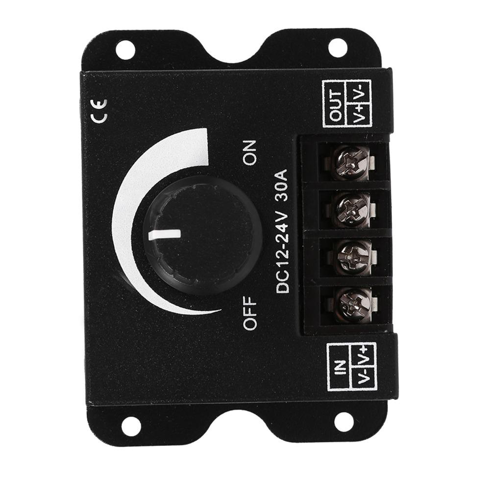 Metal LED Strip Light Controller 30A Current PWM Dimming Controller  Strip Light