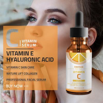 10 ml di acido ialuronico vitamina C sbiancante per la cura del viso di bellezza nutriente all'essenza
