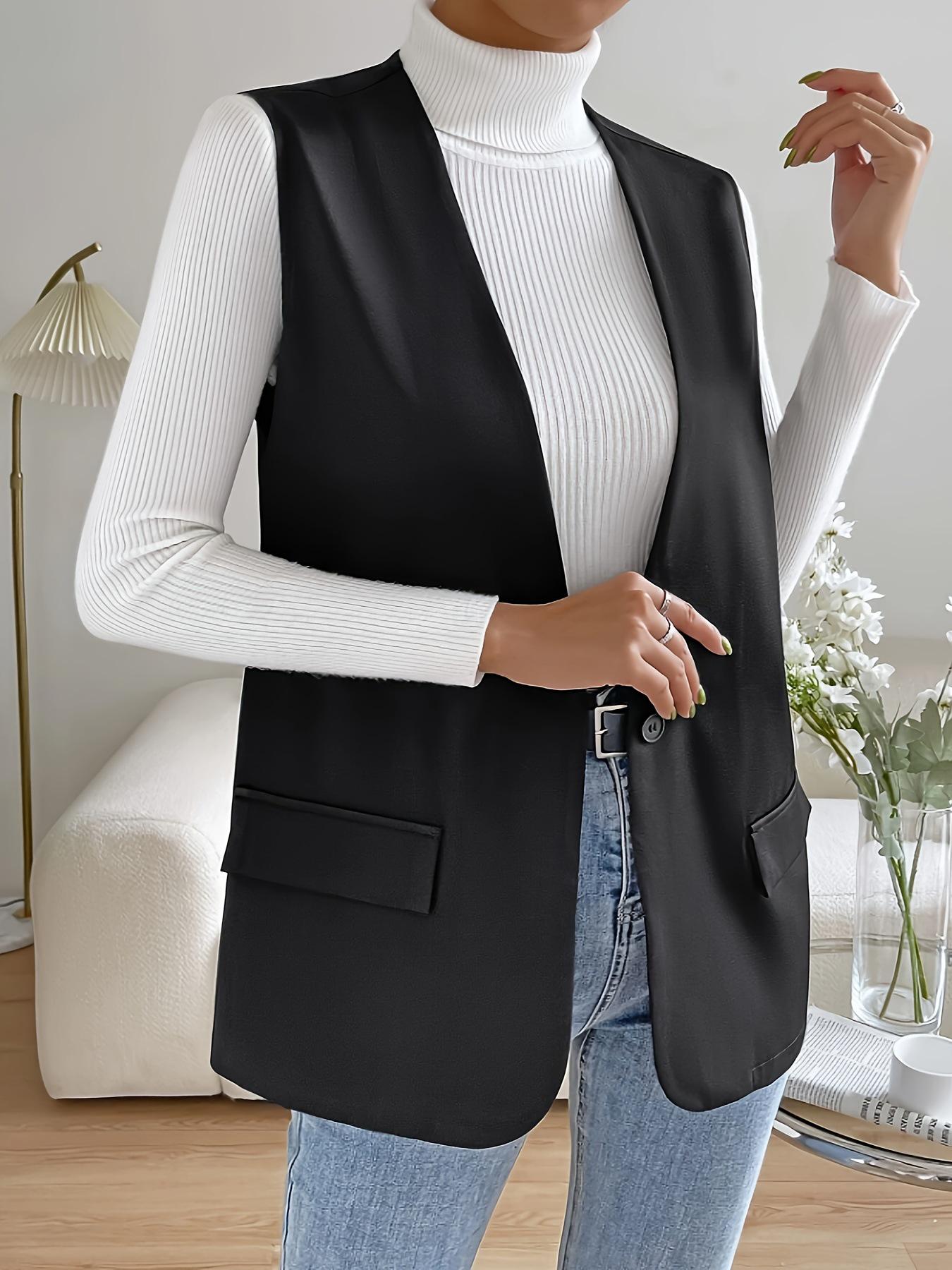 

2024 Весна Женский Европейский Жилет Большого Размера XXL чёрный