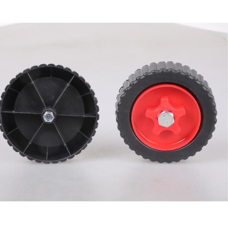 Universal Replacement Wheels For Electric Lawn Mowers 120mm Diameter Black Plastic Balancing Rollers