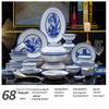 Xiyao Blue and White Linglong Ceramic Dinnerware Set
