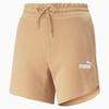 Essentials Shorts High-Waisted Ribbed Waistband Beige