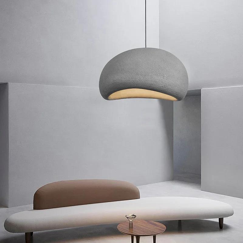 Nordic Wabi Sabi LED Chandelier Minimalist Dining Room Living Room Bedroom Bar Designer Homestay E27 Decorate Loft Hanging Light