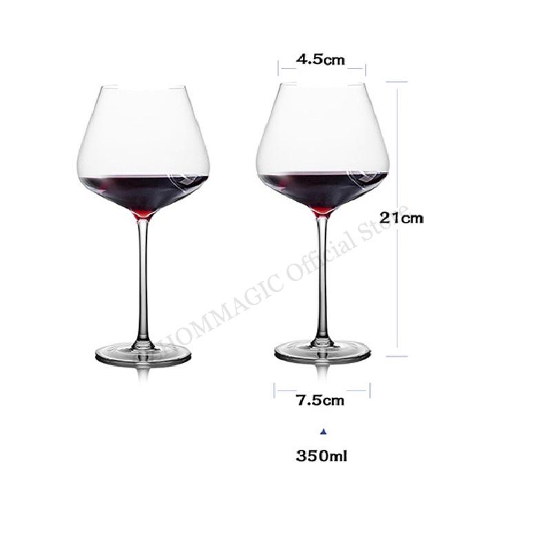 2Pcs Crystal Red Wine Glass Lead-free Burgundy Bordeaux Goblet European Big Belly Tasting Cup Home Wedding Beer Cup Drinkware
