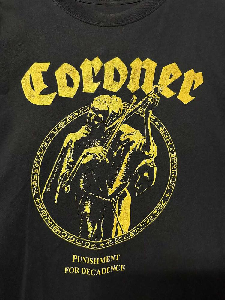 Футболка с принтом альбома Coroner Band Punishment for Decadence Хлопковая футболка для взрослых UU881 Унисекс футболка XXXXL