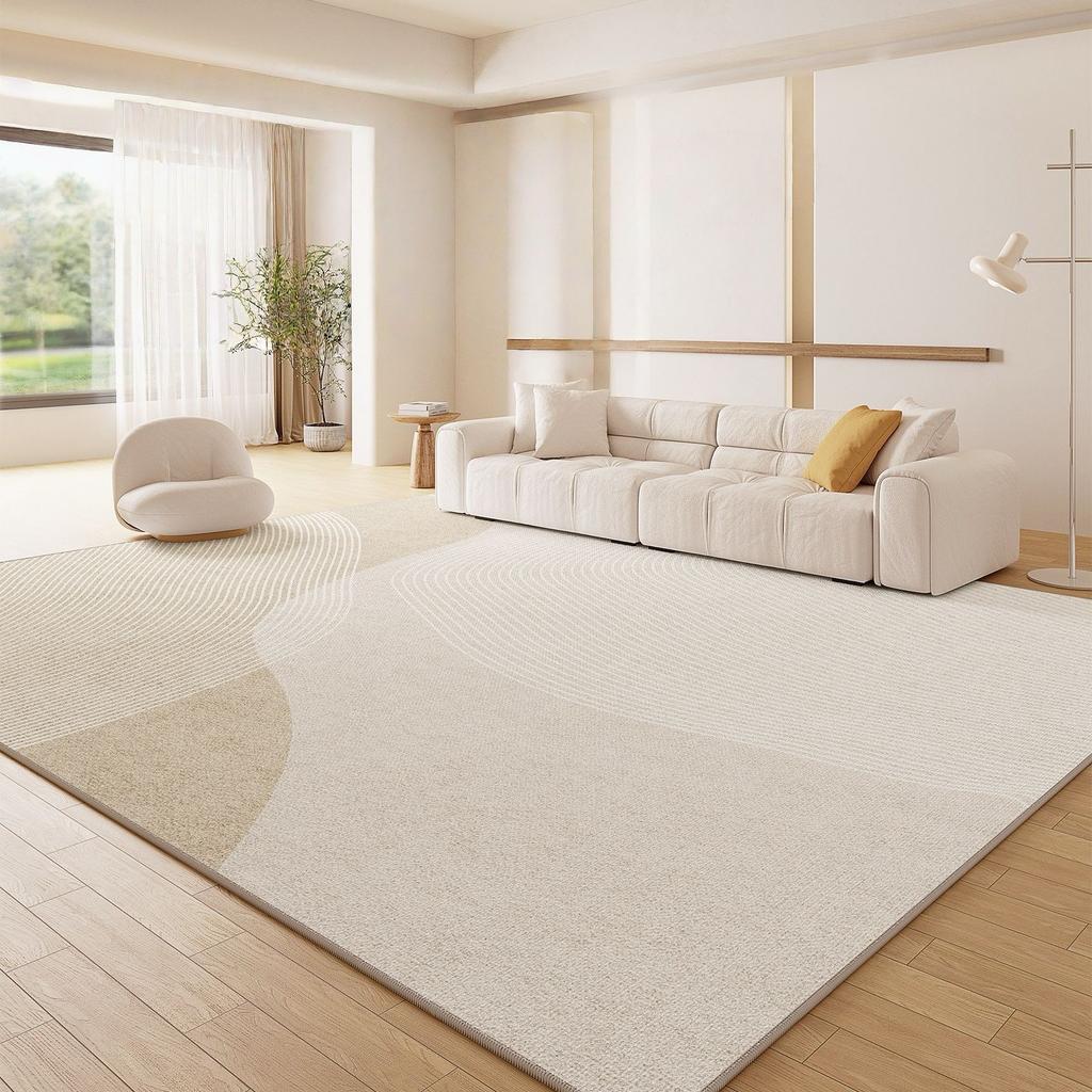 Modern Style Living Room Decoration Line Carpet Soft Rugs for Bedroom Stripe Design Non-slip Rug Home Cream Style Floor Mat