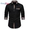 Cozy Up Men's Casual Long Sleeve Stretch Dress Shirt Wrinkle-Free Regular Fit Button Down Shirts