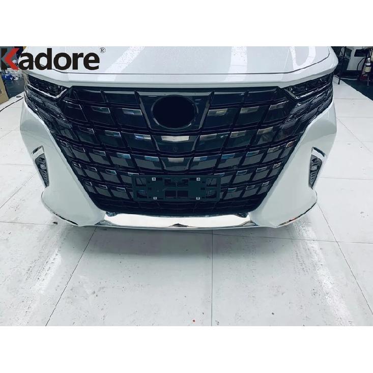 For Toyota Alphard Vellfire 2024 2025 2026 Steel Car Front Rear Bottom Bumper Cover Trim Fog Light Bezel Trims Accessories