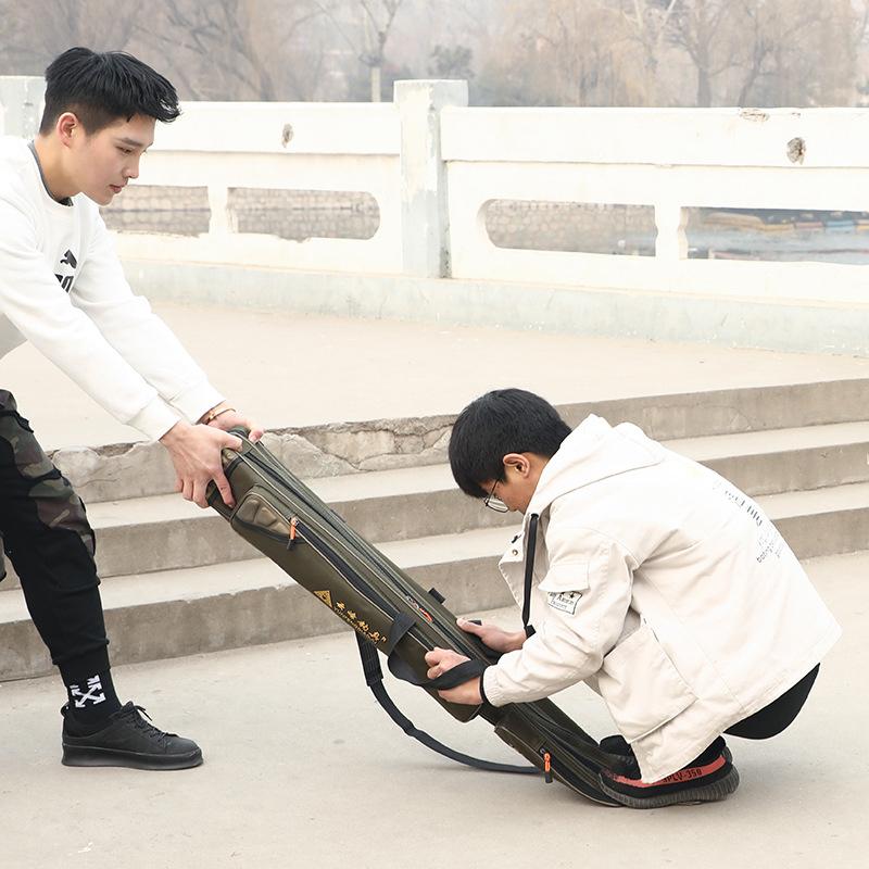 Angelruten-Tasche, Multifunktional, Großes Fassungsvermögen, Wasserdichte Angeltasche, Verstärkte Meeresruten-Tasche, Angelgeräte-Tasche ohne Rollenfach, Köder, Flussangel-Tasche