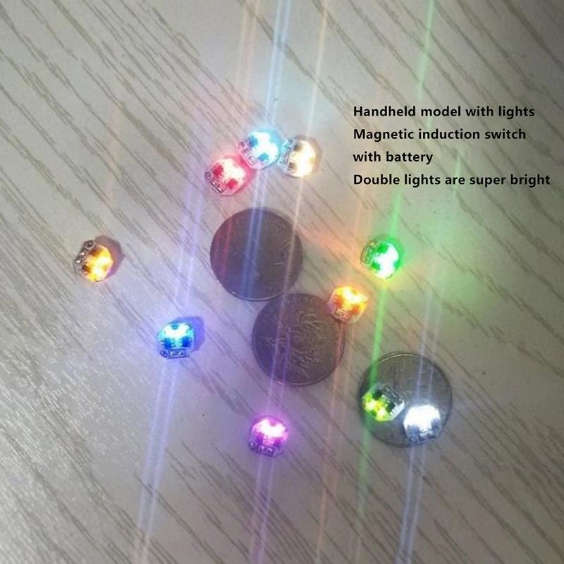 1Pc Led Magnetron Light Modeling Led Bright Wireless Lamp Diy Toys Model Magnetic Induction Lights W Button Battery + Magnet