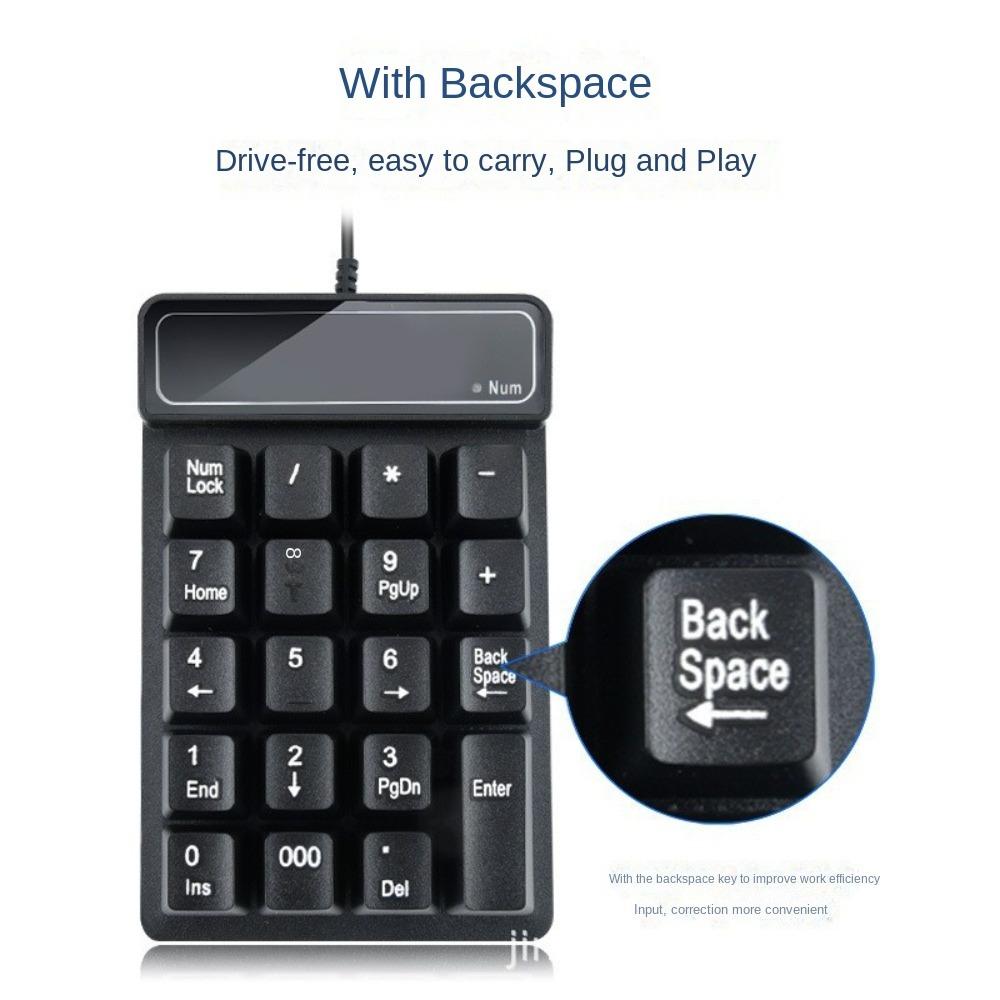 19 Keys 2.4G Wireless Numeric Keyboard Wired Keyboard Mini USB Numeric Keypad  Accounting Supplies