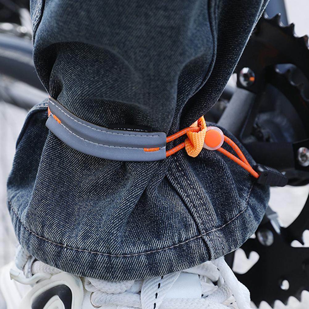 Reflective Bike Pants Strap High Visibility Cycling Pants Cuff Band Biking Safety Bands for Night Walking Cycling Running