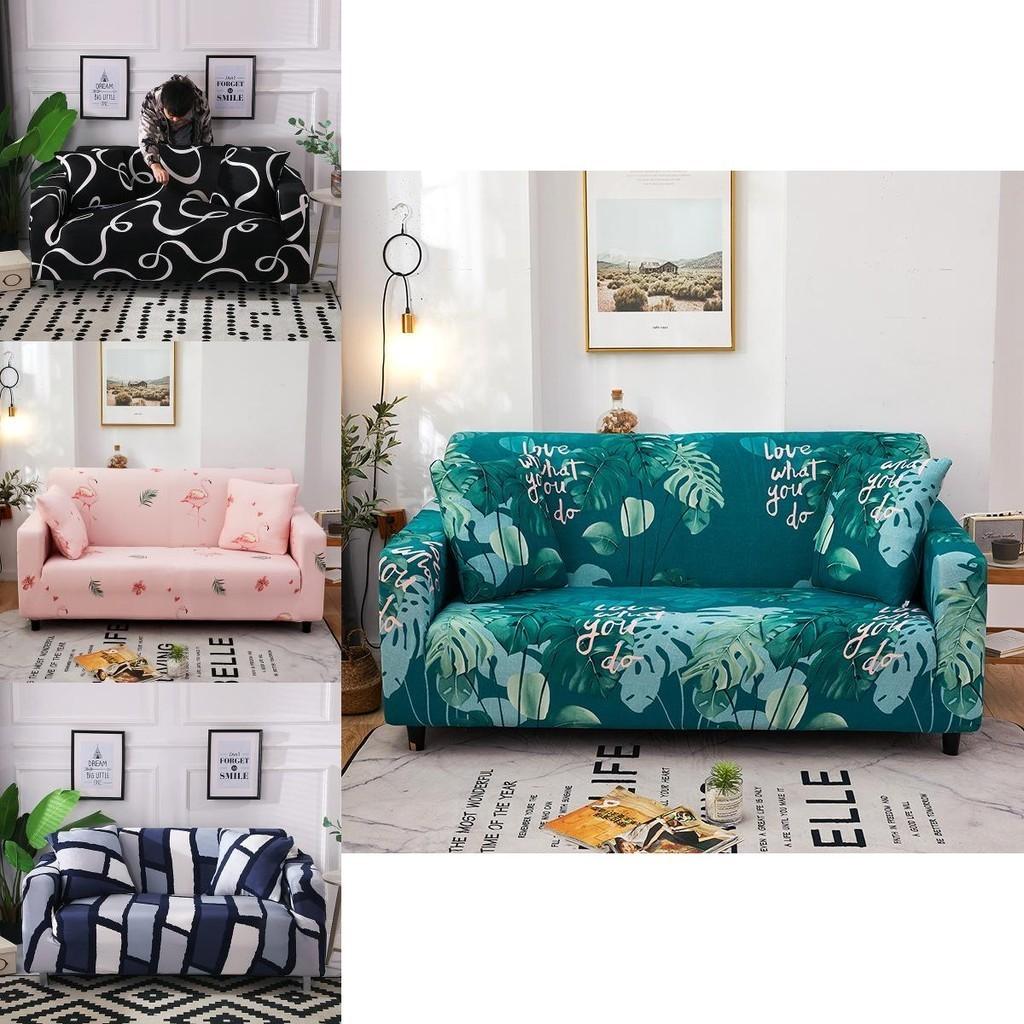 Cozy And Wrinkle Resistant Elastic Slipcover With Geometric Pattern For Sofa Furniture Protection