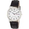 Citizen Q&Q Analog Waterproof Watch Date Day Leather Strap A206-304 Men's White