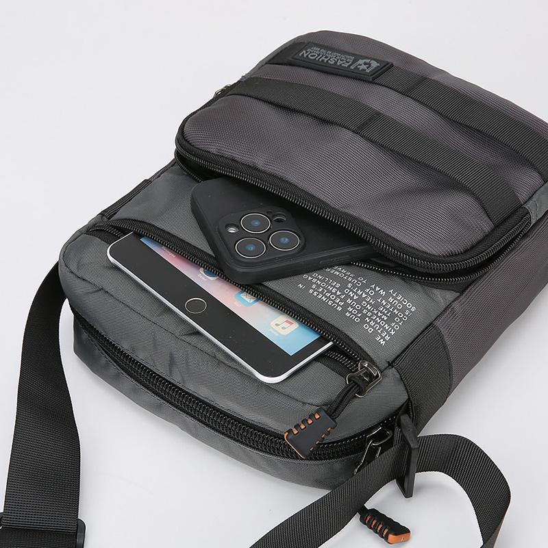 Geantă pentru bărbați Geantă de umăr cu compartimente multiple Geantă de afaceri ușoară Geantă crossbody de călătorie