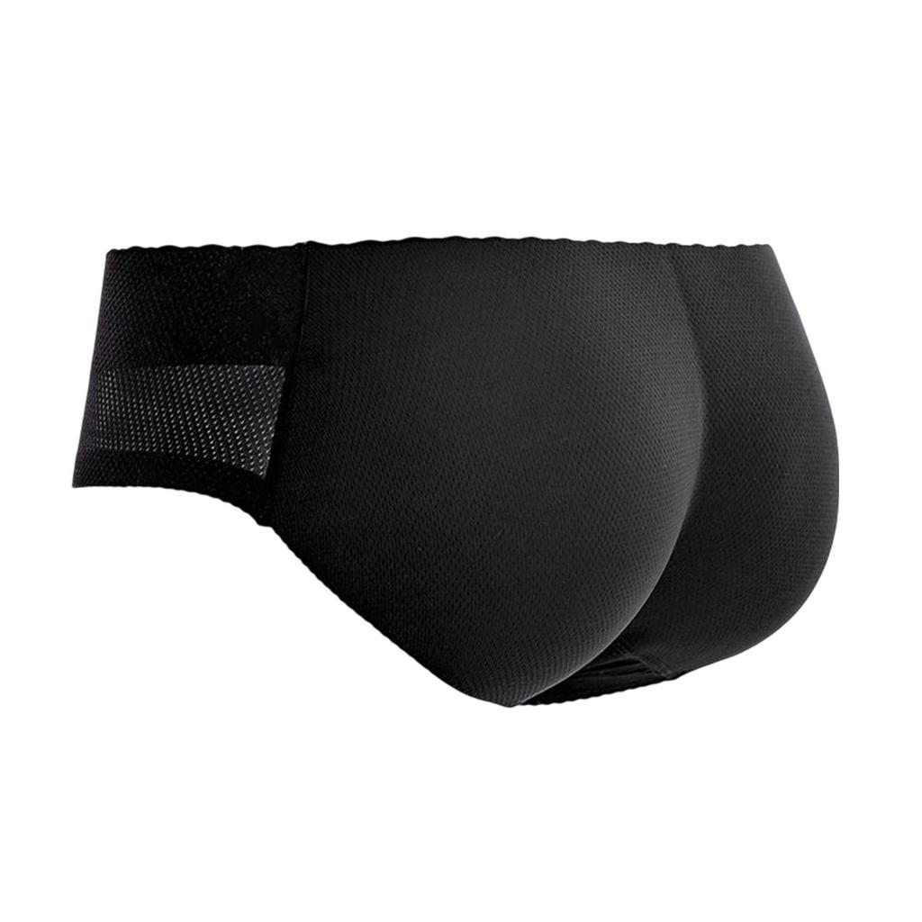 Hip Lifting Panties Women Padded Padding Low Waist ocks , S Size Black