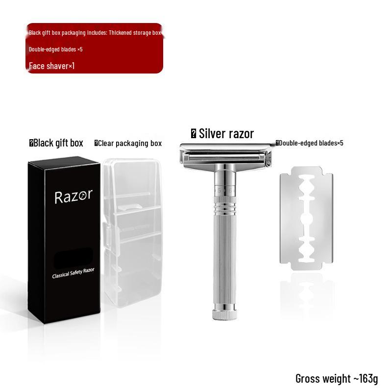 Retro 6-Speed Adjustable Manual Razor & Beard Shaver