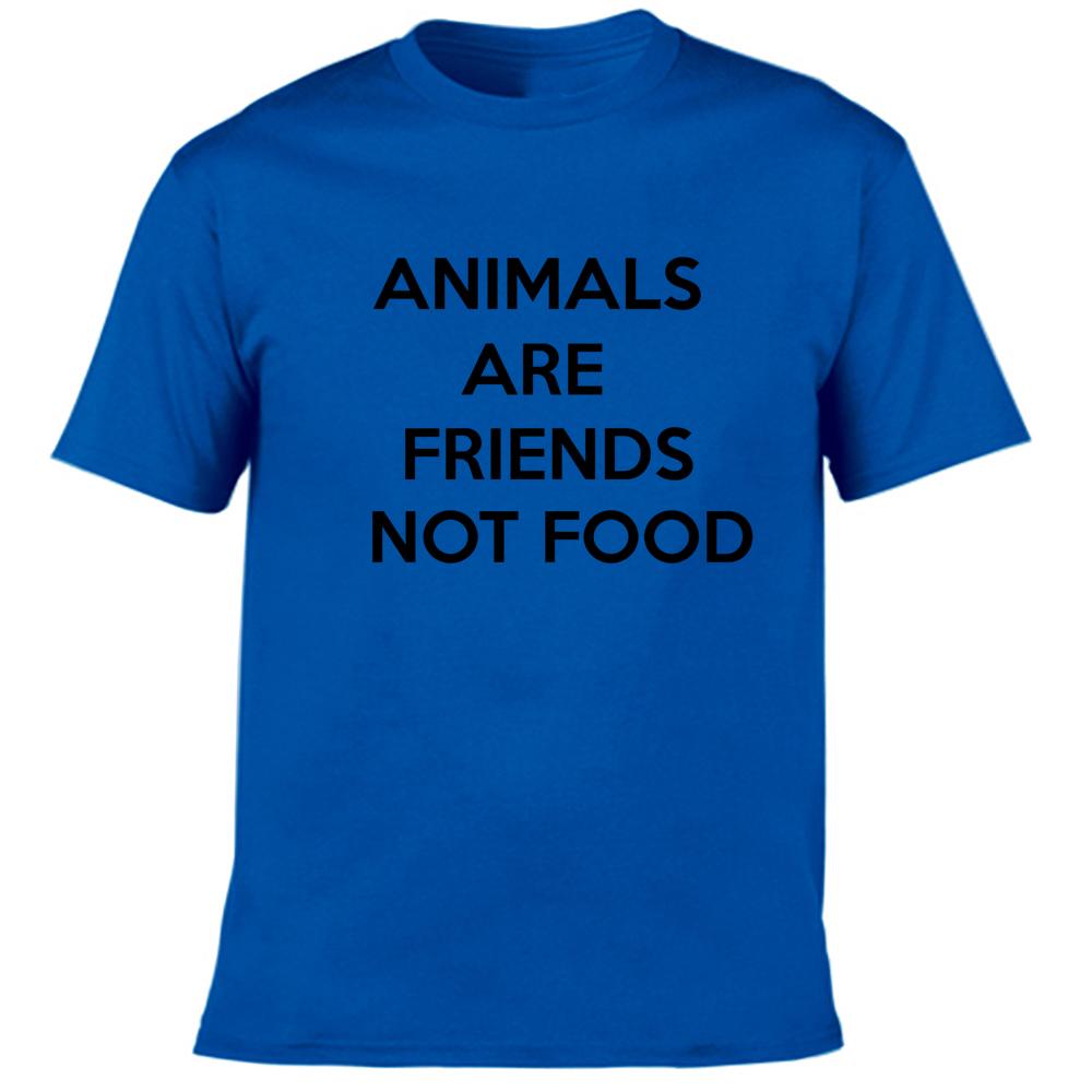 Animals Are Friends Not Food Graphic T Shirt Men S Tee Slogan Vintage Tops Tumblr Vegan