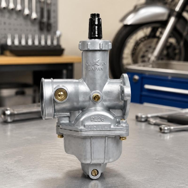 Motorcycle Carburetor Replacement with PZ26 Specification and Manual Choke, Metal Engine-System Part for CG125-CG150 Configurations