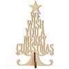 3D Wooden Christmas Tree Ornament Hanging Ornament Gift for Kids Home Xmas Table Decoration