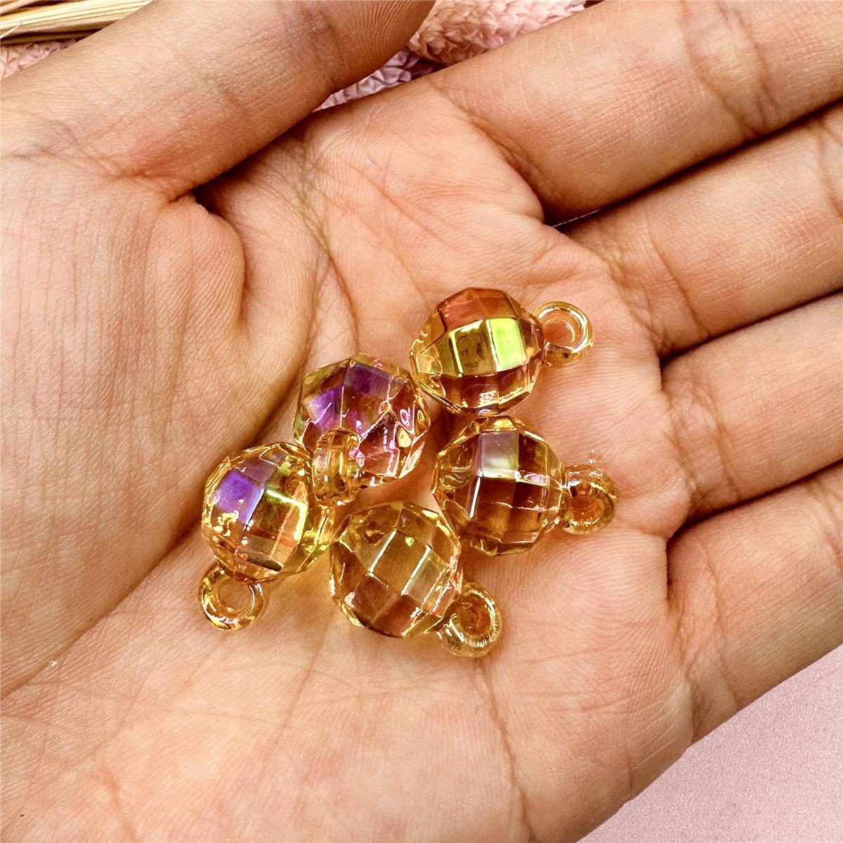 

12*17,5 мм 5 шт. красочные круглые прозрачные ювелирные аксессуары акриловые бусины для DIY кулон бисер аксессуар ручной работы about 12*17.5mm оранжевый