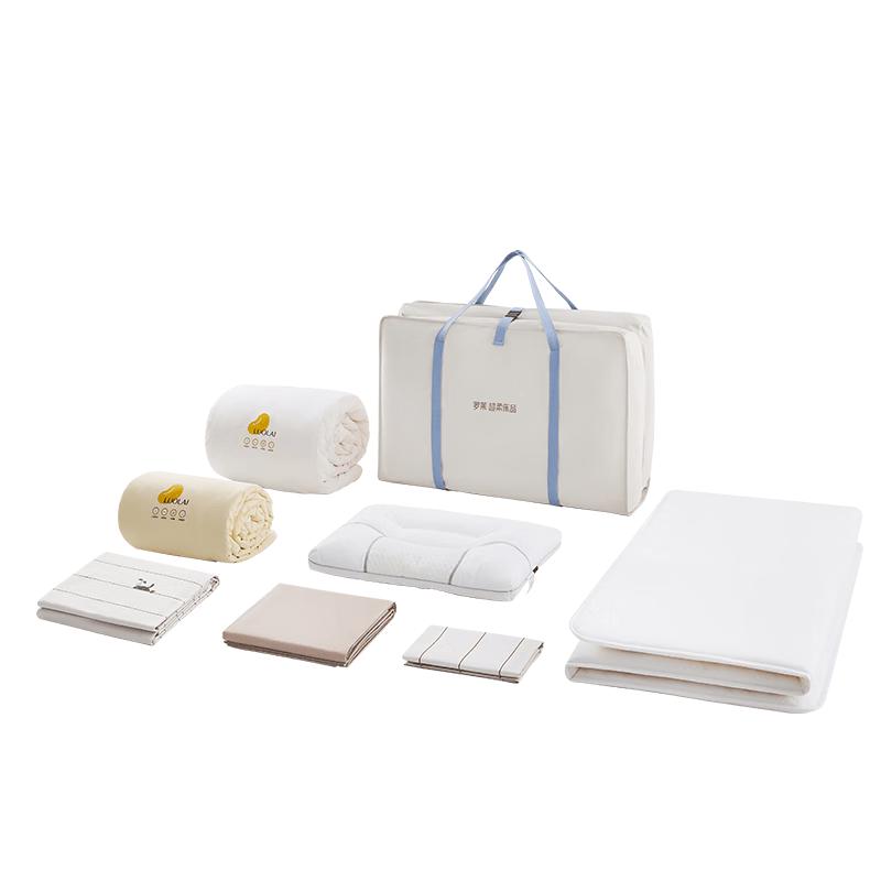 Luolai Home Textiles Student Dormitory All-Cotton Bedding Set 90x200cm Mattress (Flat Sheet Style)