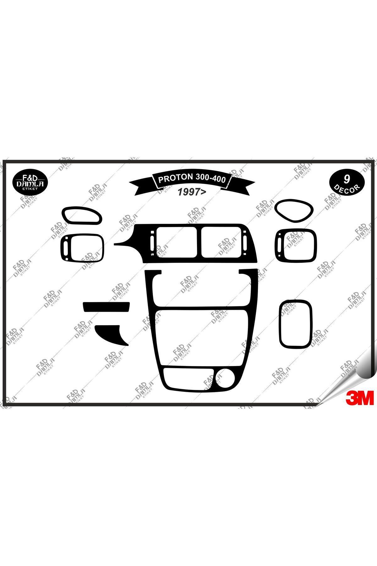 

Proton 300 400 1997 Torpido Konsol Trim Göğüs Maun Kaplama Set 9 Parça Siyah
