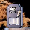 Zorro Cyber Mecha Kerosene Lighter with One-Key Ejection and Transparent Rocker Arm - Classic Gift for Men