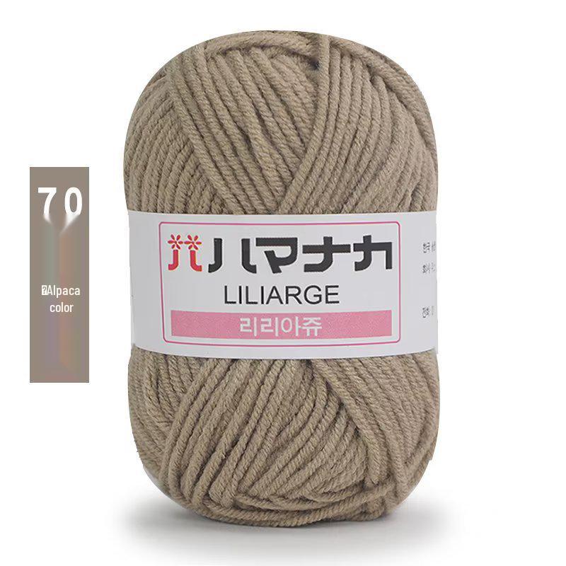 4-fädiges Milchbaumwollgarnknäuel für Mikro-Häkeln: DIY Strickpaket für Bouquet, Puppe und Hausschuhe