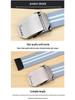Men's Canvas Belt with Automatic Smooth Buckle - Casual Workwear, Korean Style, for Students & Outdoor Military Training.