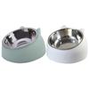Popular Slanted Stainless Steel Pet Bowl - Detachable, Washable, Anti-Spill Design for Cats & Dogs.