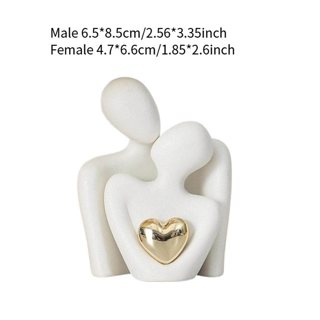 Hugging Couple Figurine Romantic Couple Statue Husband and Wife Abstract Sculpture Modern Decor for Bedroom Birthday Gifts