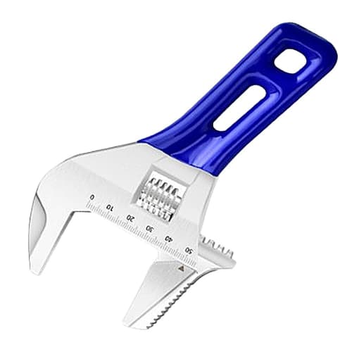 Wide Adjustable Wrench, Adjustable Faucet Wrench, Lightweight, Multi-Function Wrench for Plumbing, Repair, and Plumbing (210mm Long, 45mm Opening)
